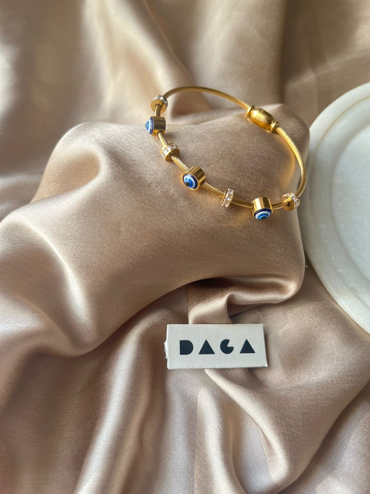 DAGA | evil eye gold cuff undefined