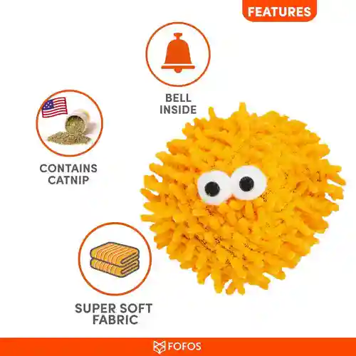 Barkbutler Fofos Geek Ball Chew Toy for Cats (1 Piece, Assorted)