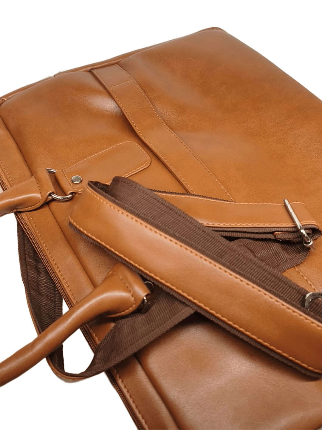 Crimsoune Club Men's Brown Synthetic Leather Executive Laptop Bag