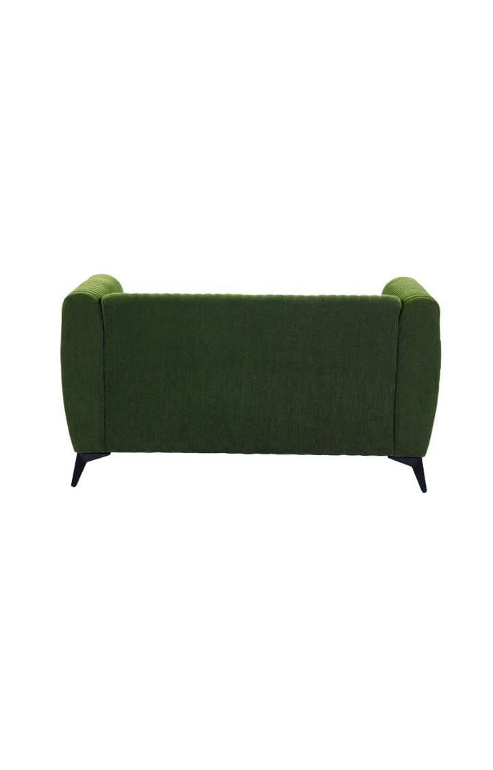 neudot Diva Sofa for Living Room |2 Persons Sofa|Premium Fabric with Cushioned Armrest | Solid Wood Frame|2 Seater in Emerald Green Color
