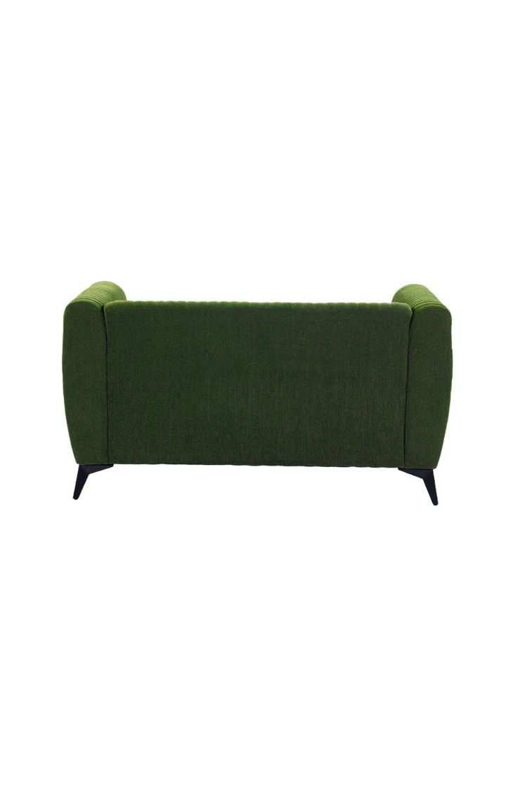 neudot Diva Sofa for Living Room |2 Persons Sofa|Premium Fabric with Cushioned Armrest | Solid Wood Frame|2 Seater in Emerald Green Color