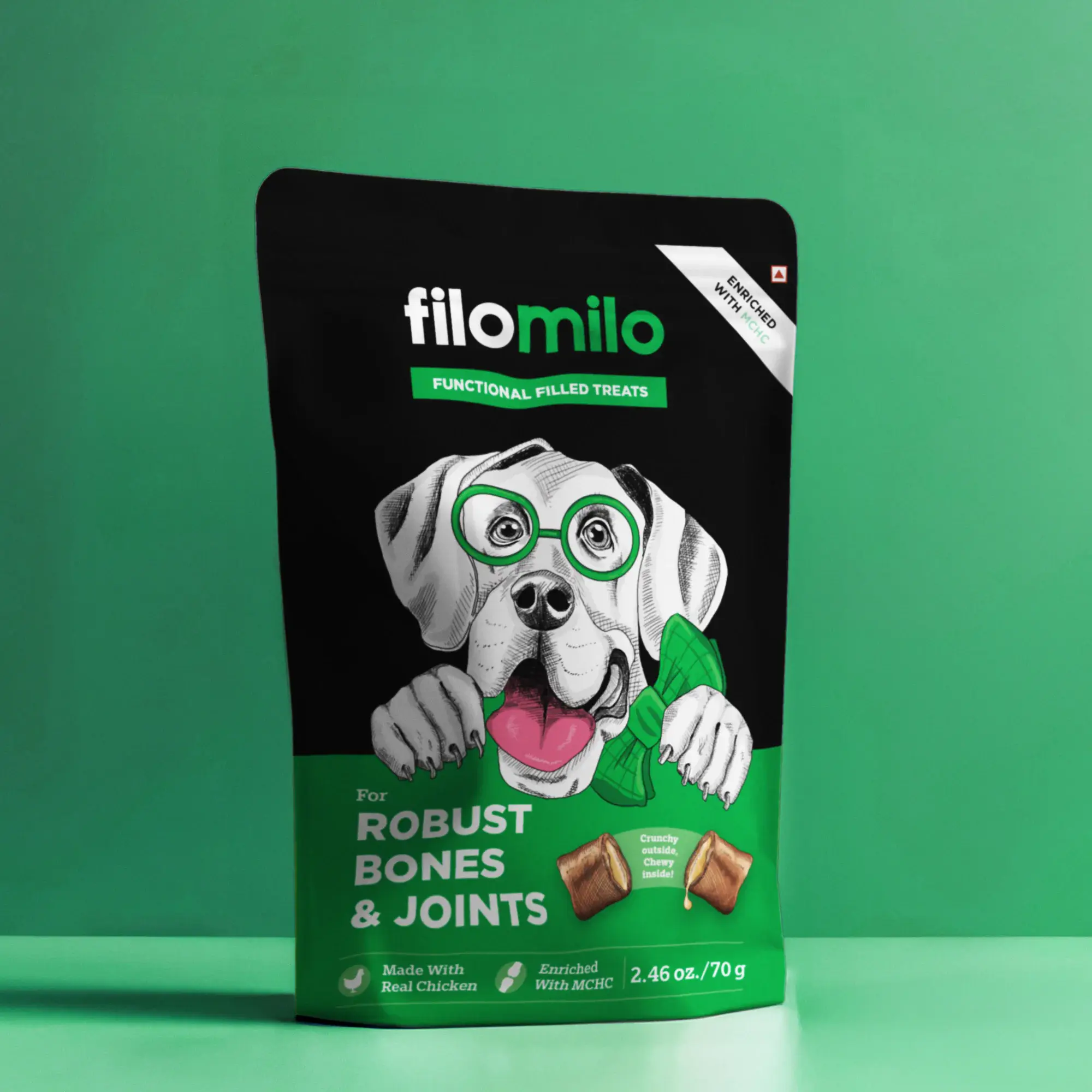 Filomilo Functional Filled Treats for Dogs (Robust Bones & Joints), 70g