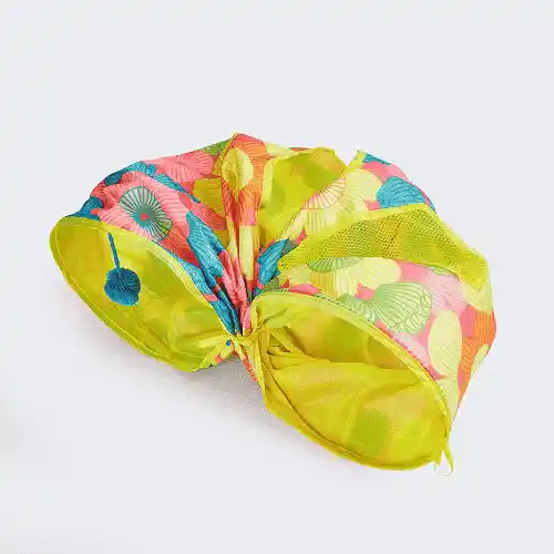 Barkbutler Fofos Floral Pop Up Tunnel Toy for Cats 90X25X25 CM