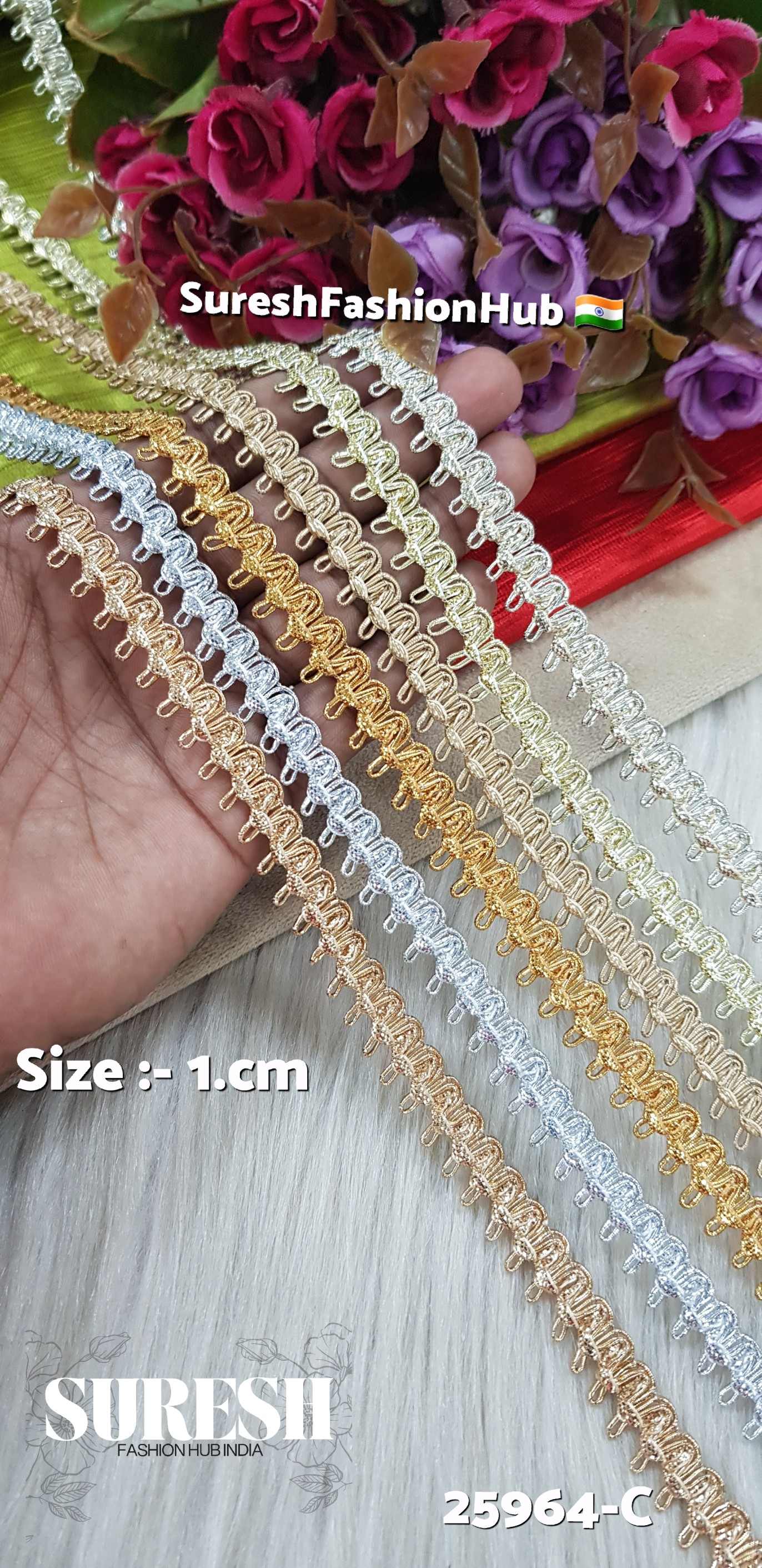 25964-C Water One-Side Choch Gota Jhalar Lace – 1 cm
