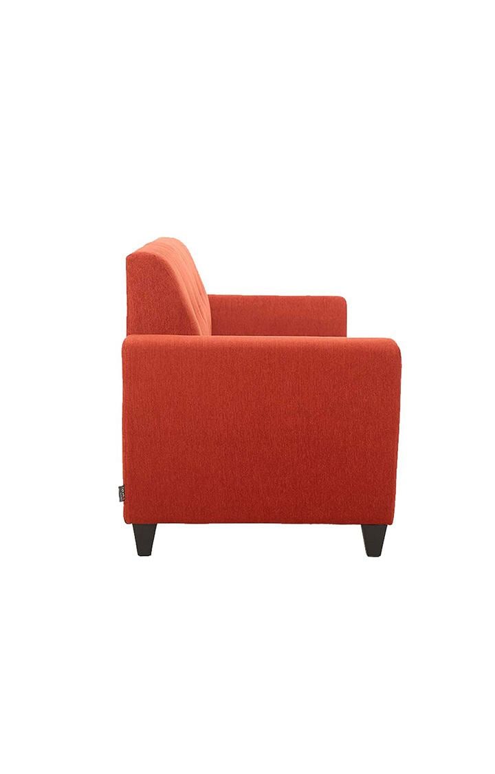 neudot Elegance Sofa for Living Room |3 Person Sofa|Premium Fabric with Cushioned Armrest | Solid Wood Frame|3 Seater in Rusty Cider Orange Color