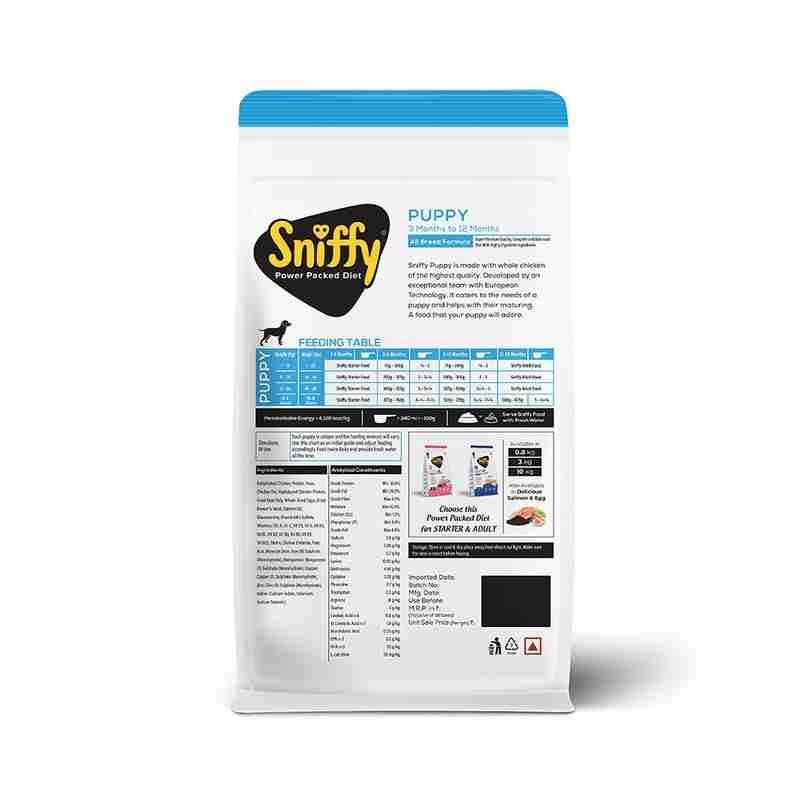 Sniffy Puppy Chicken and Egg 3 KG – (Best Before Aug’26)