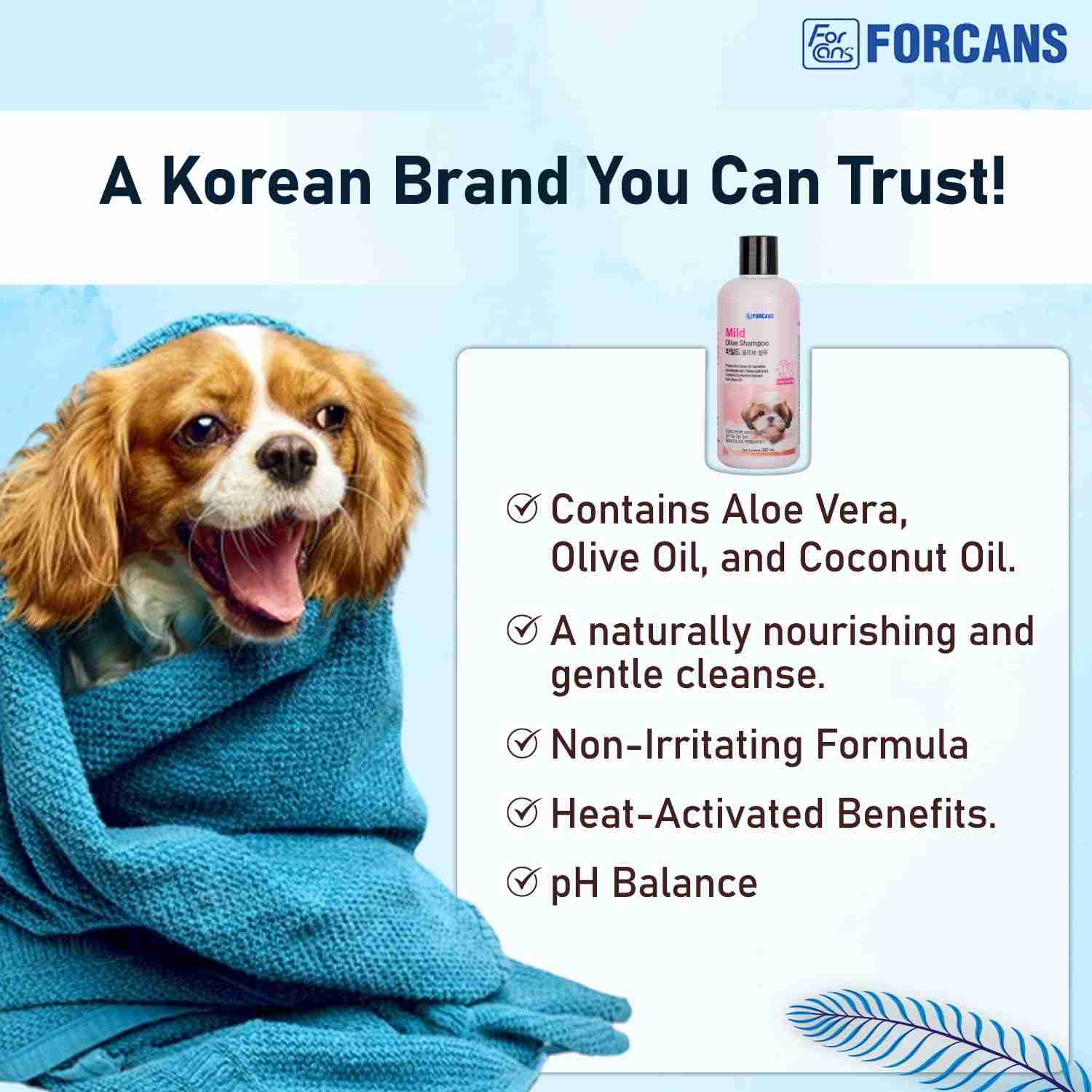 Forcans Mild Olive Shampoo for Dogs