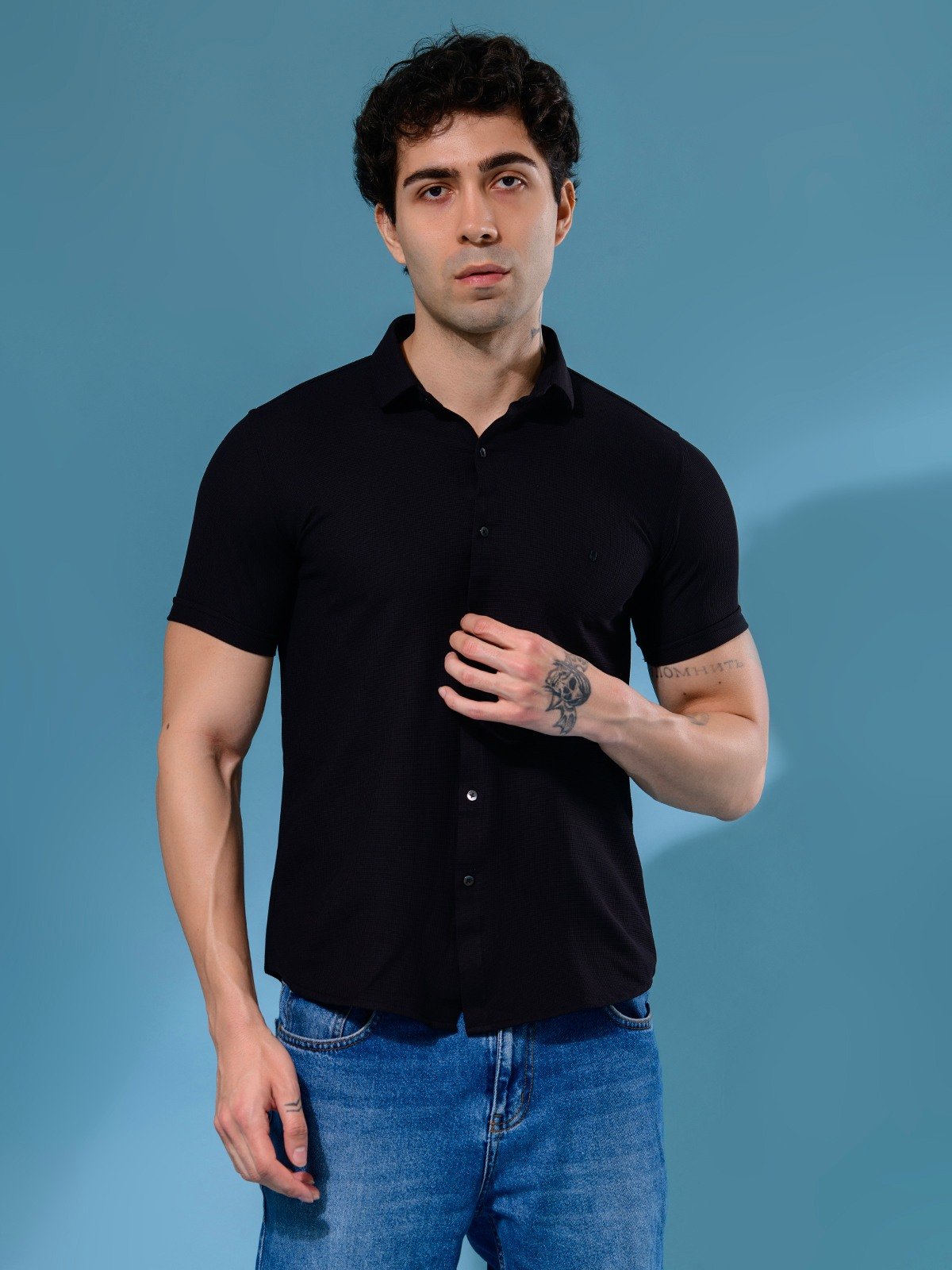ALBION MENS NEW GARAGE 5 (BLACK) SHIRT