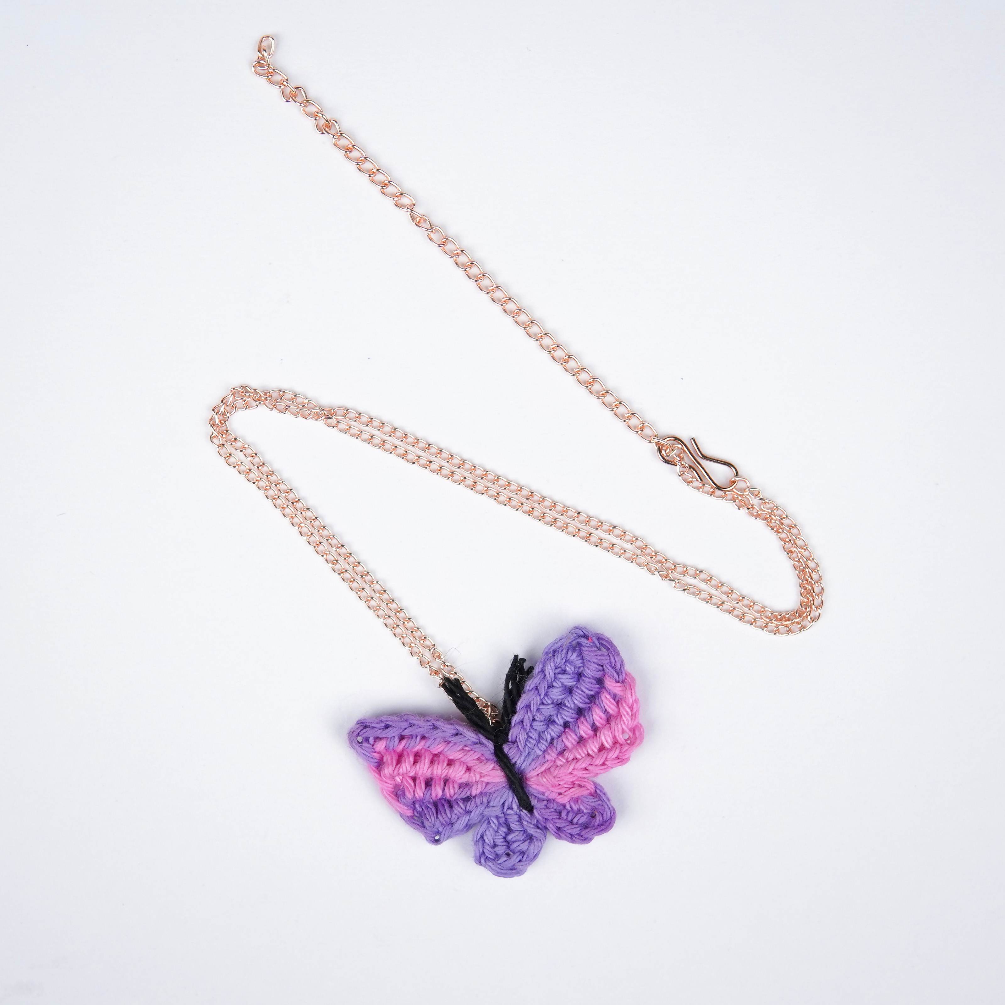 Pink & Purple Titli Pendant