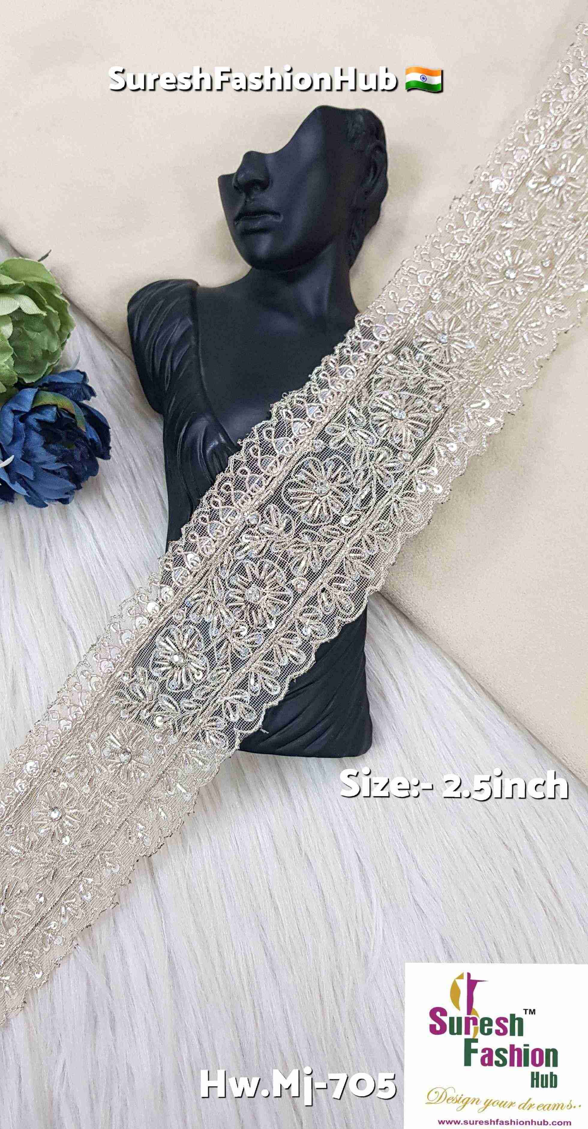 Water Handmade-Sided Scallop Cutwork Lace