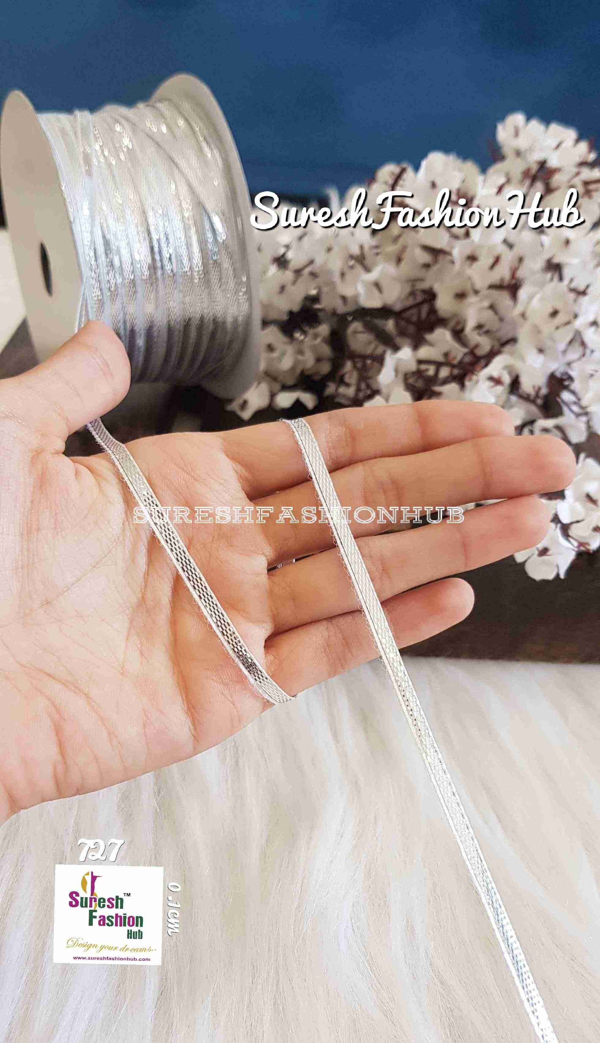 Thin Silver Gota Patti Trim