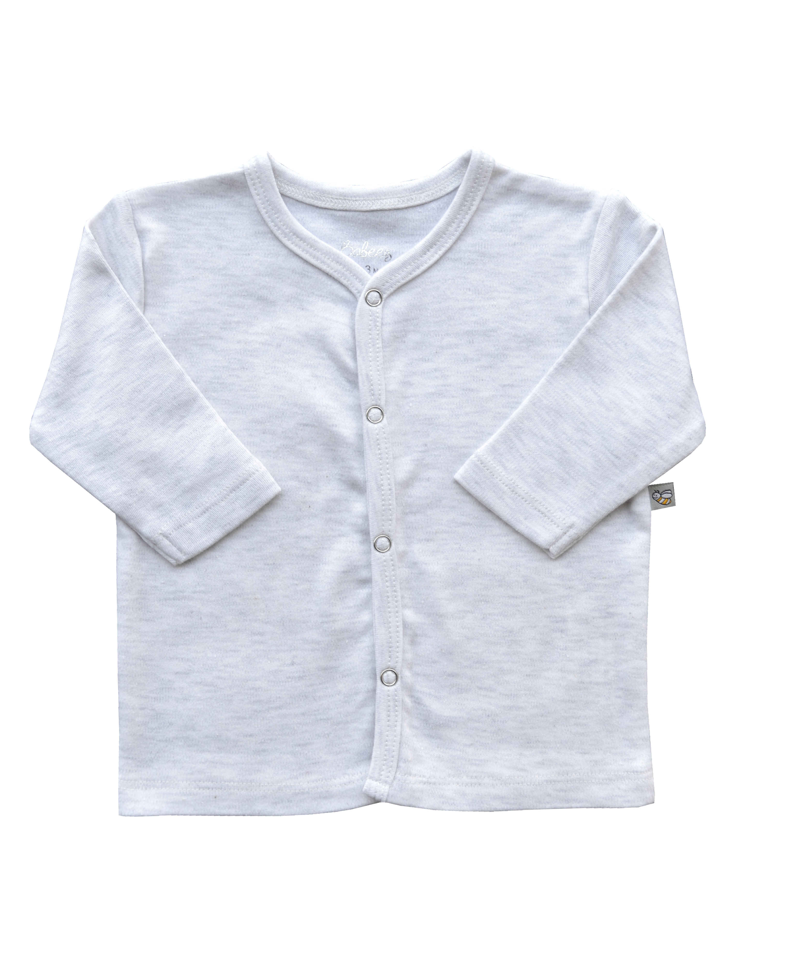 Babeez | Grey Long Sleeve Jhabla (100% Cotton Interlock Biowash) undefined