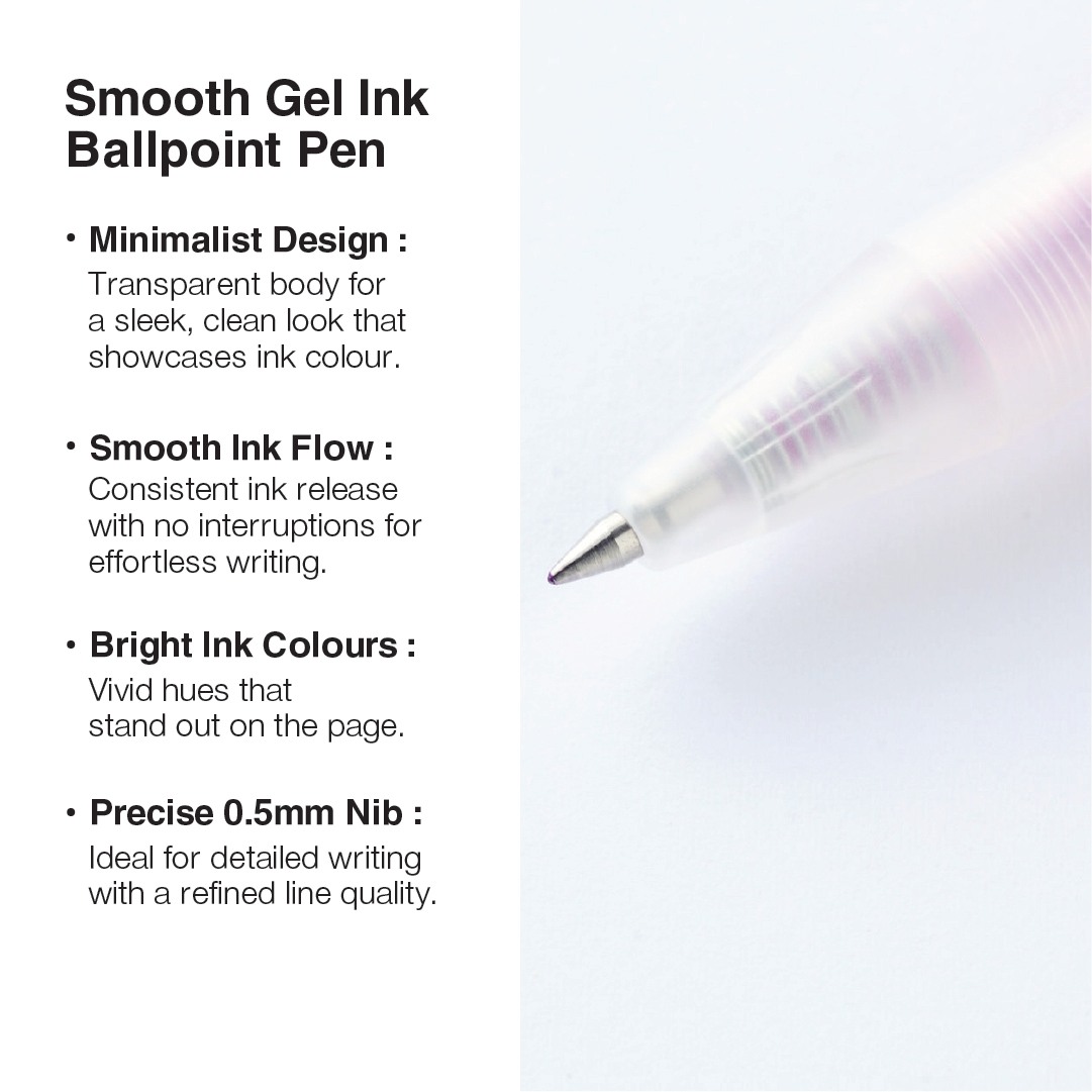 SMOOTH GEL INK BALLPOINT PEN KNOCK TYPE 0.5 PURPLE