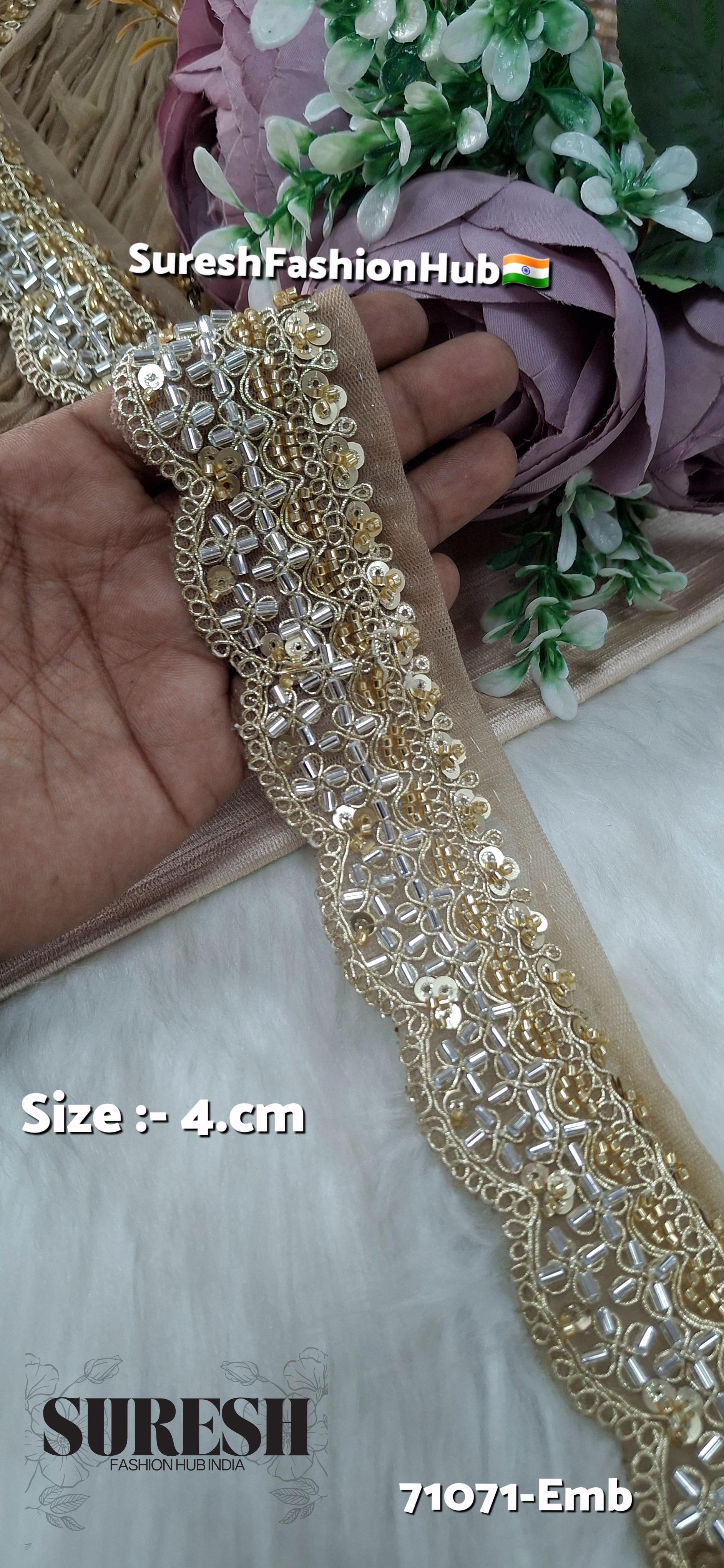 Gold & Silver Mix Royal Embroidery Lace