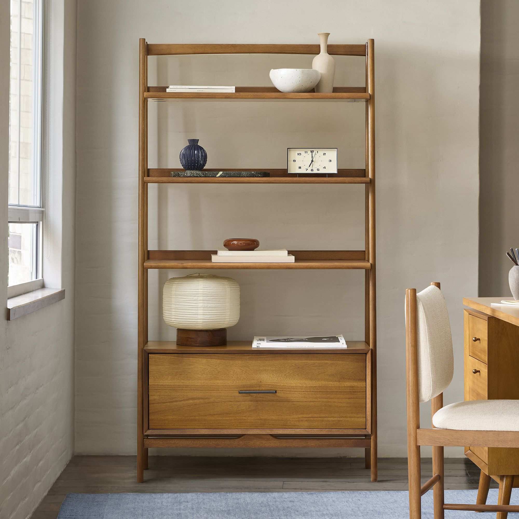 west elm | Mid-Century Bookshelf w/ Drawer (38")