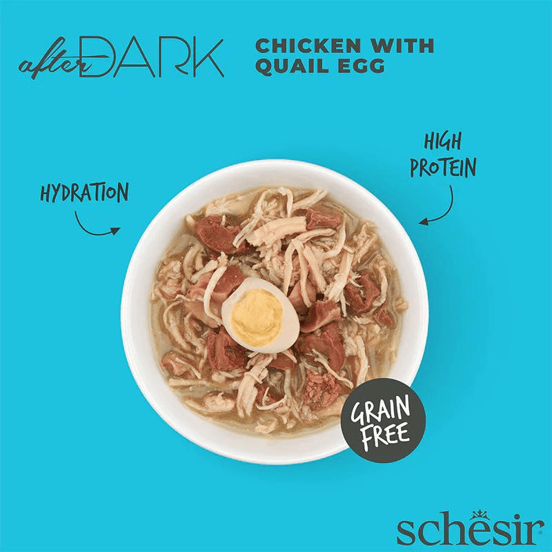 Schesir After Dark Cat Wholefood Chicken and Quail Egg, 80g