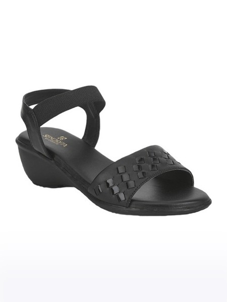 Women's Senorita PU Black Sandals