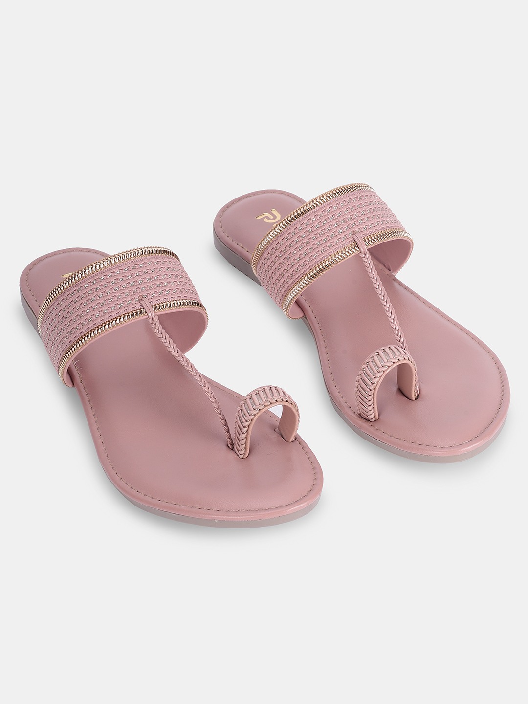 Cute Light Pink Toe-Ring Sandals for Women