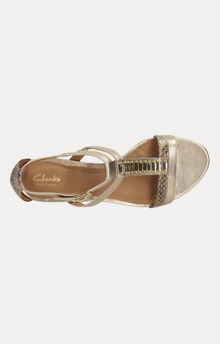 Clarks | Women's Metallic Leather Sandals 2