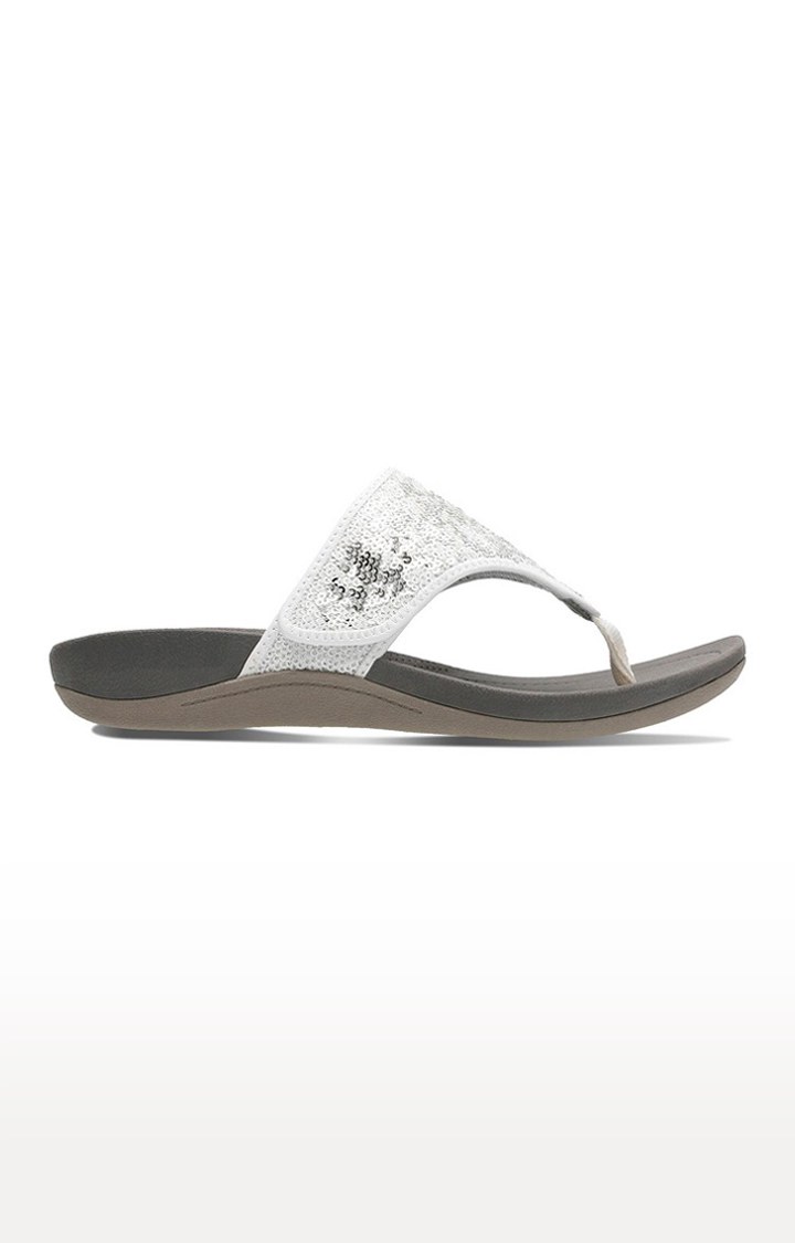 Clarks womens top white sandals