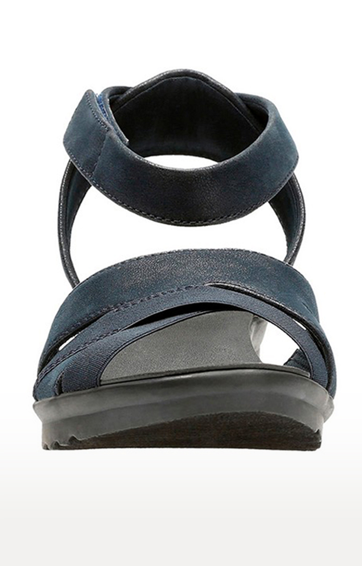 Navy Blue Wedge Sandals for Women s