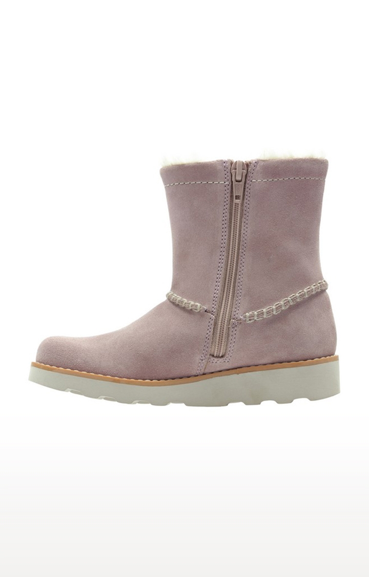 Clarks | Girls Pink Suede Boots 2