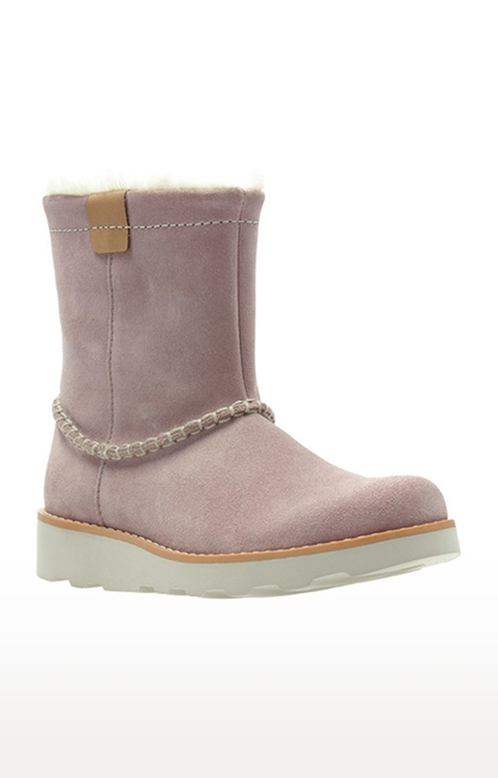Clarks | Girls Pink Suede Boots 0