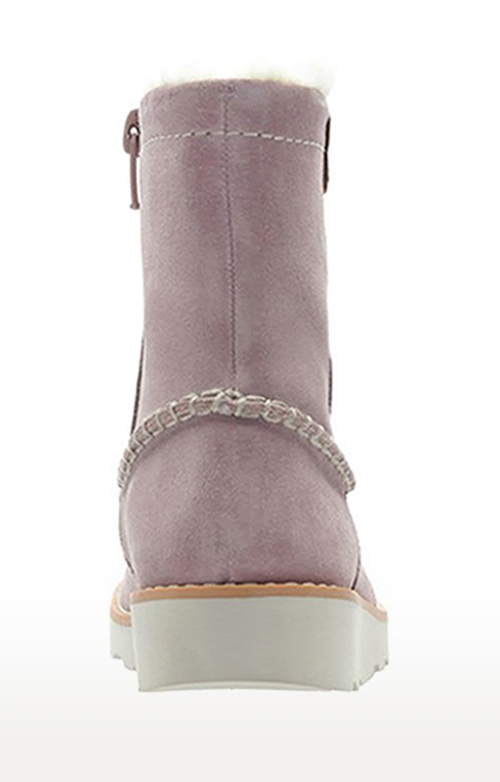 Clarks | Girls Pink Suede Boots 5