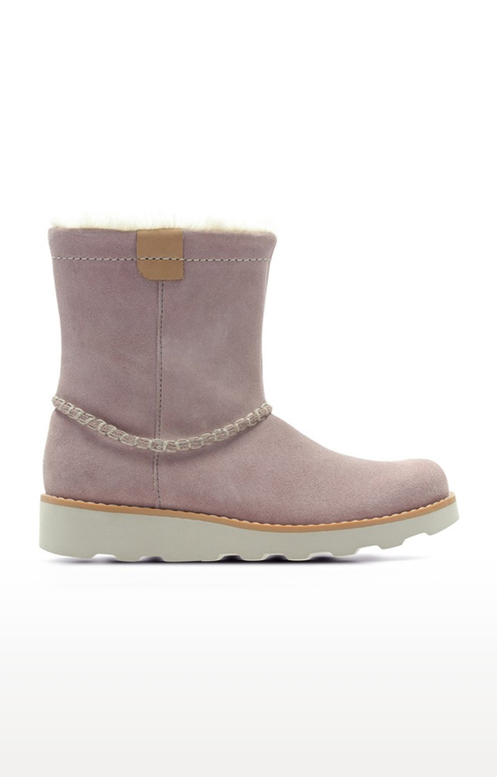 Clarks | Girls Pink Suede Boots 1