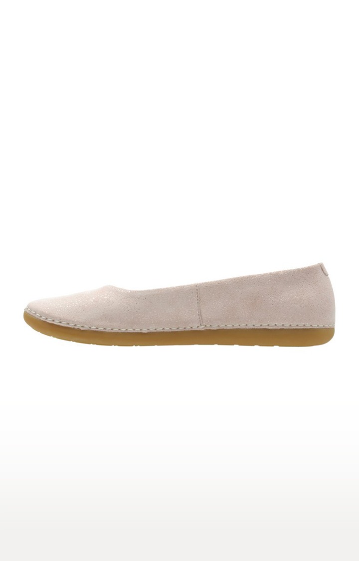 Girls Pink Leather Ballerinas