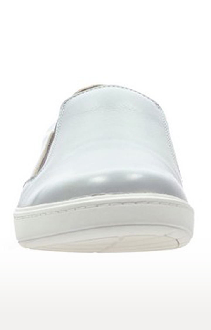 Clarks | Boys Grey Leather Casual Slip-ons 4