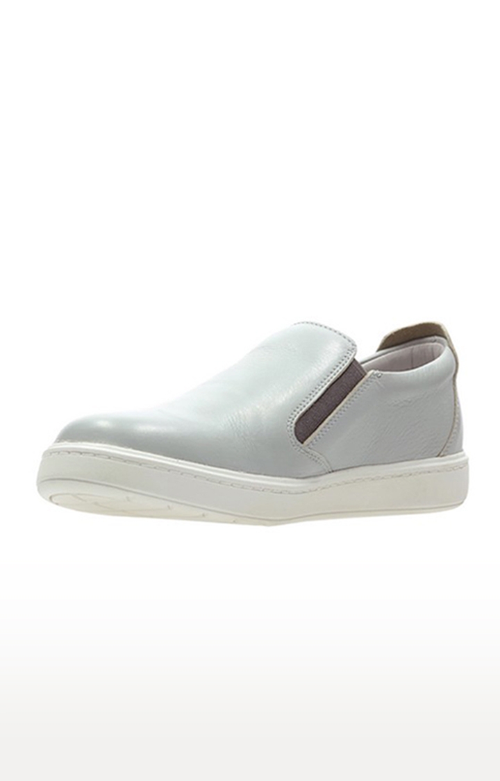 Clarks | Boys Grey Leather Casual Slip-ons 3