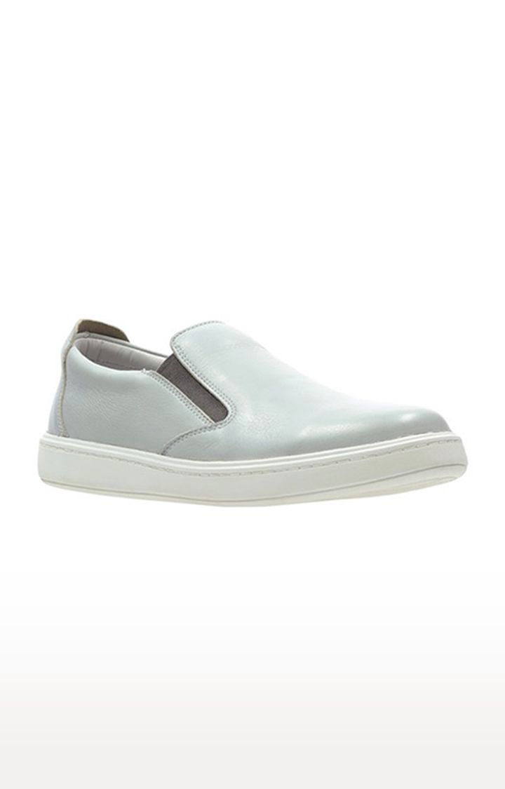 Clarks | Boys Grey Leather Casual Slip-ons 0