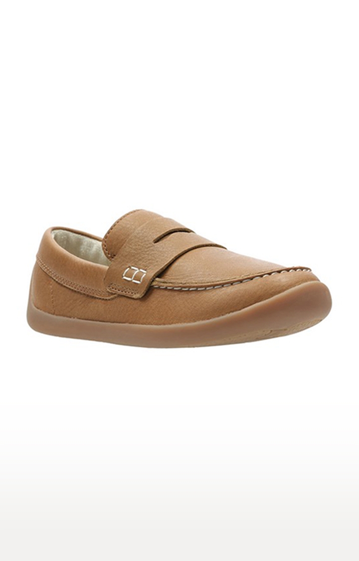 Clarks | Boys Brown Leather Loafers 0