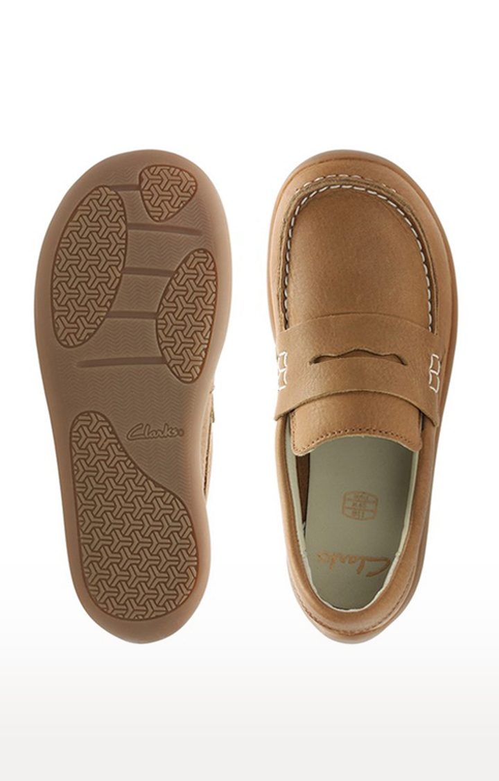 Clarks | Boys Brown Leather Loafers 6