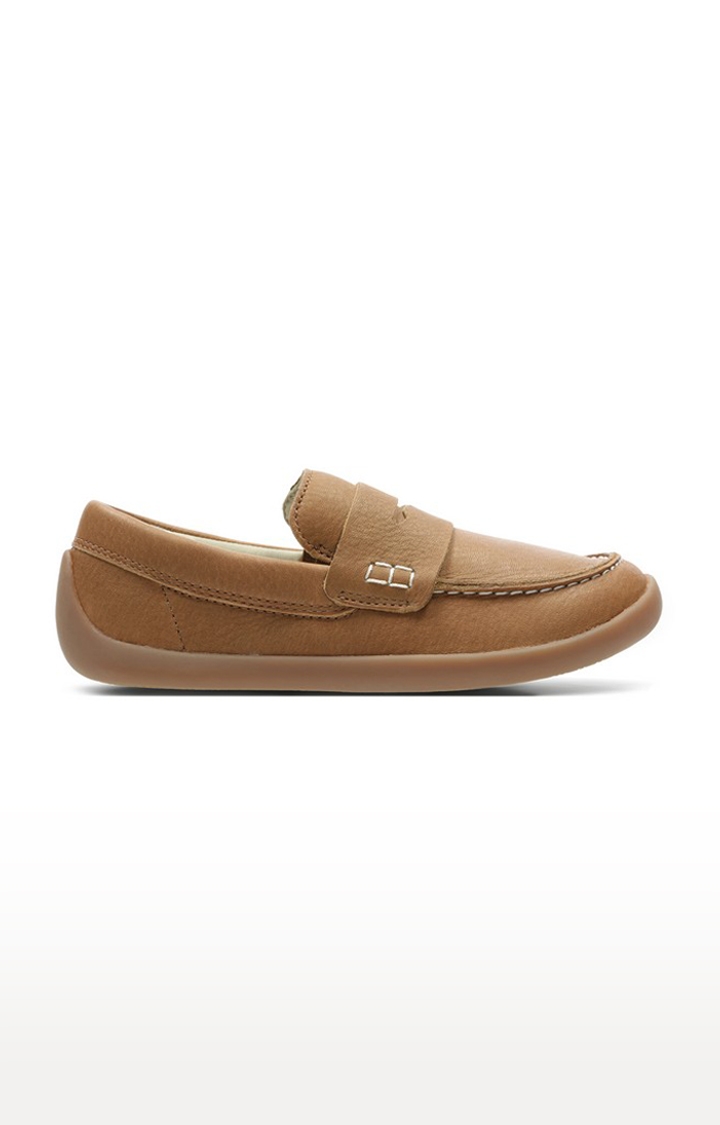 Clarks | Boys Brown Leather Loafers 1