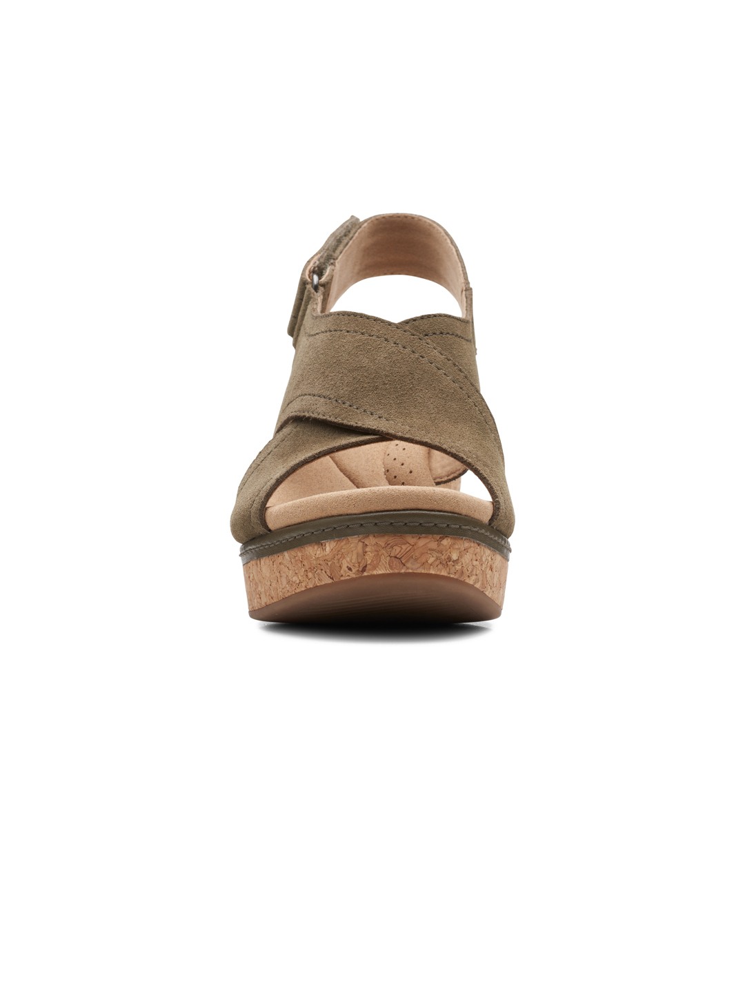CLARKS OLIVE WOMEN GISELLE COVE WEDGE SANDALS