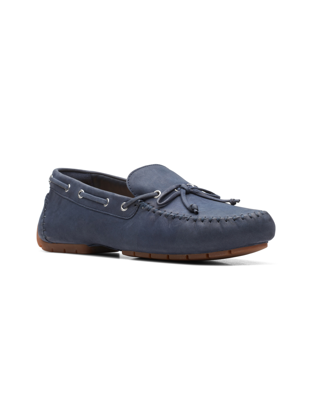 CLARKS NAVY WOMEN C MOCC TIE LOAFERS