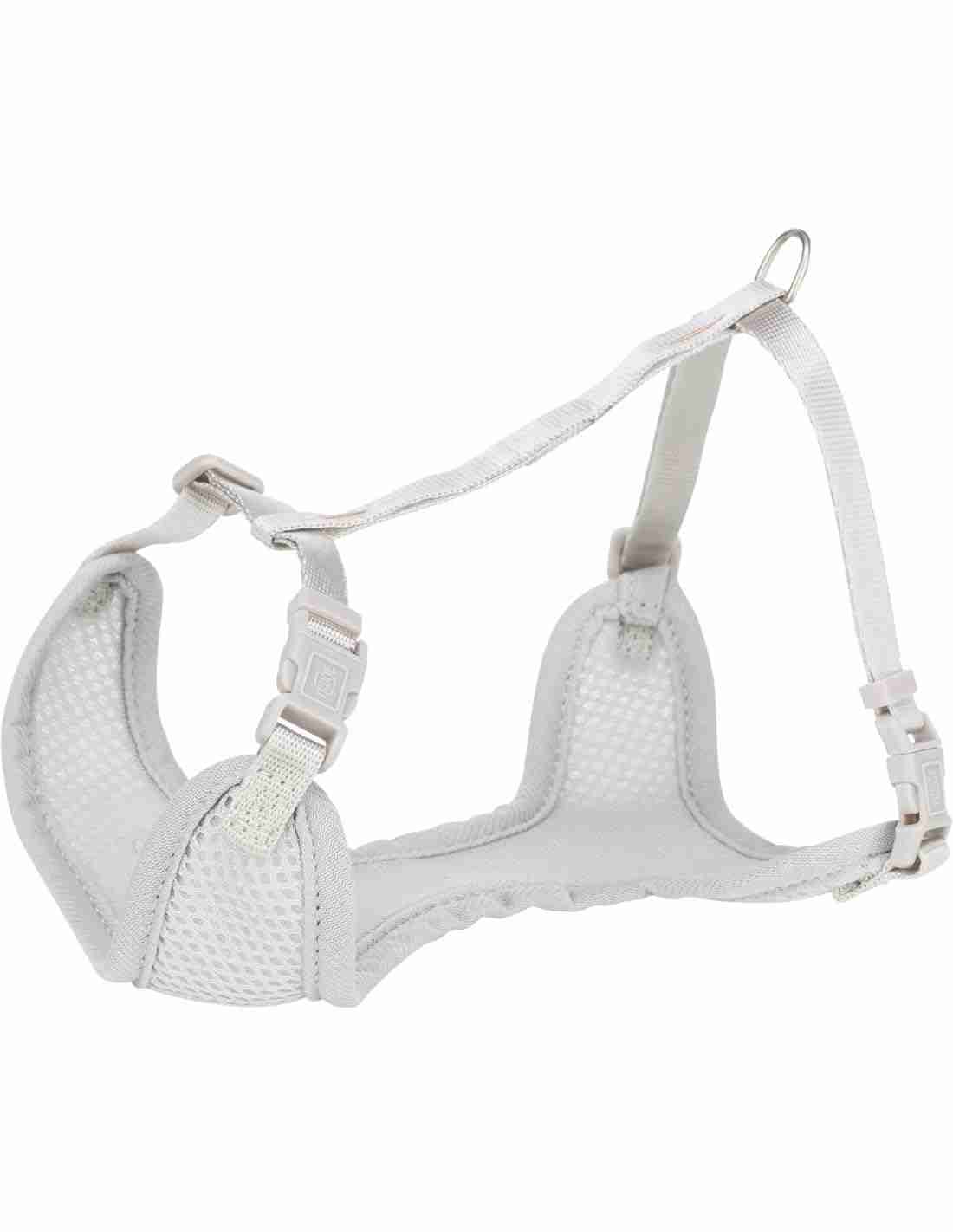 Trixie Junior Puppy Soft Harness with Leash (S–M: 26–34 cm/10 mm, 2.00 m, Light Grey)