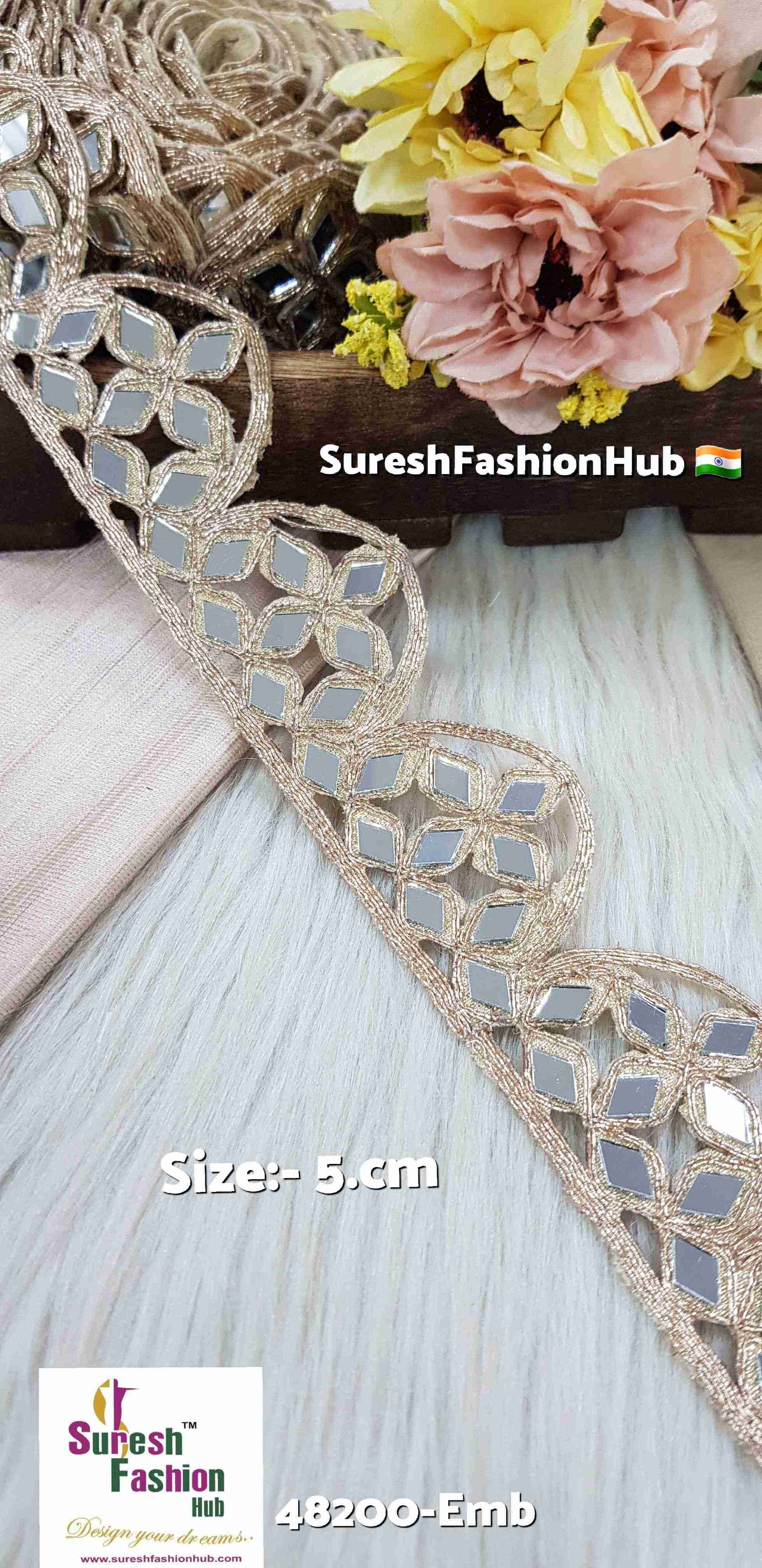 Scalloped Elegance Rose Gold Cutwork Lace