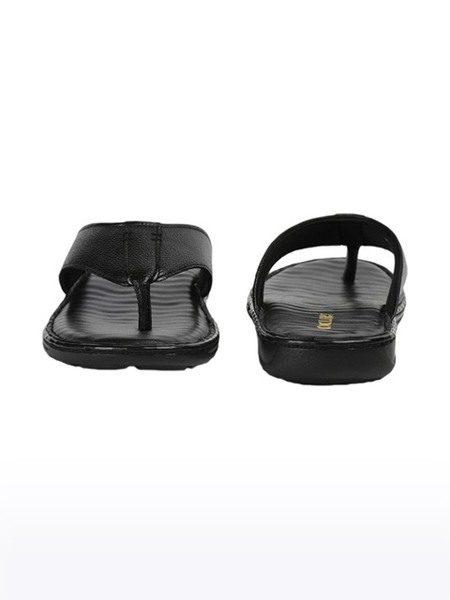 Men's Coolers Leather Black Slippers