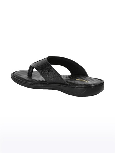 Men's Coolers Leather Black Slippers