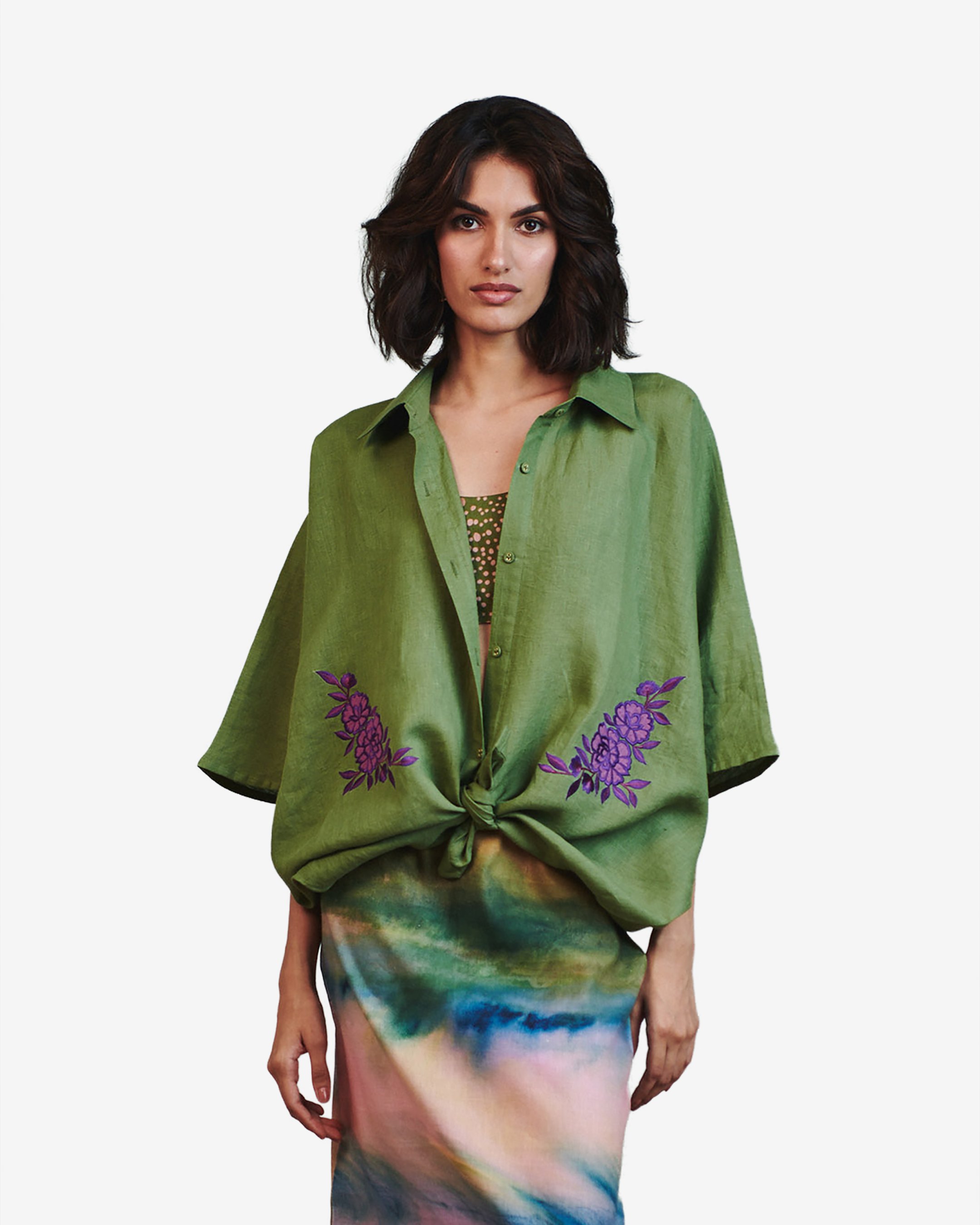 Linen Applique Breeze Shirt