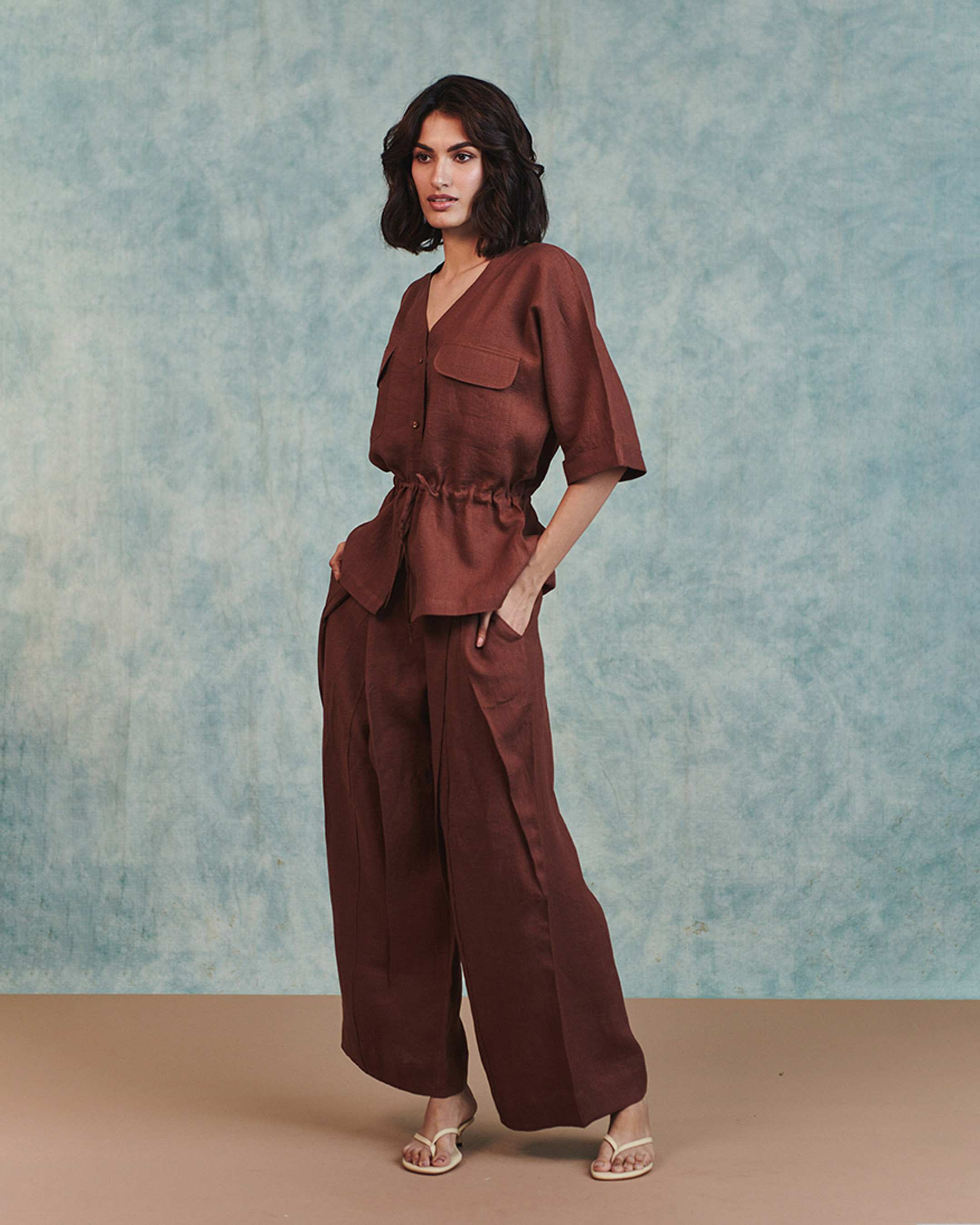 Pleated Tuck Pants