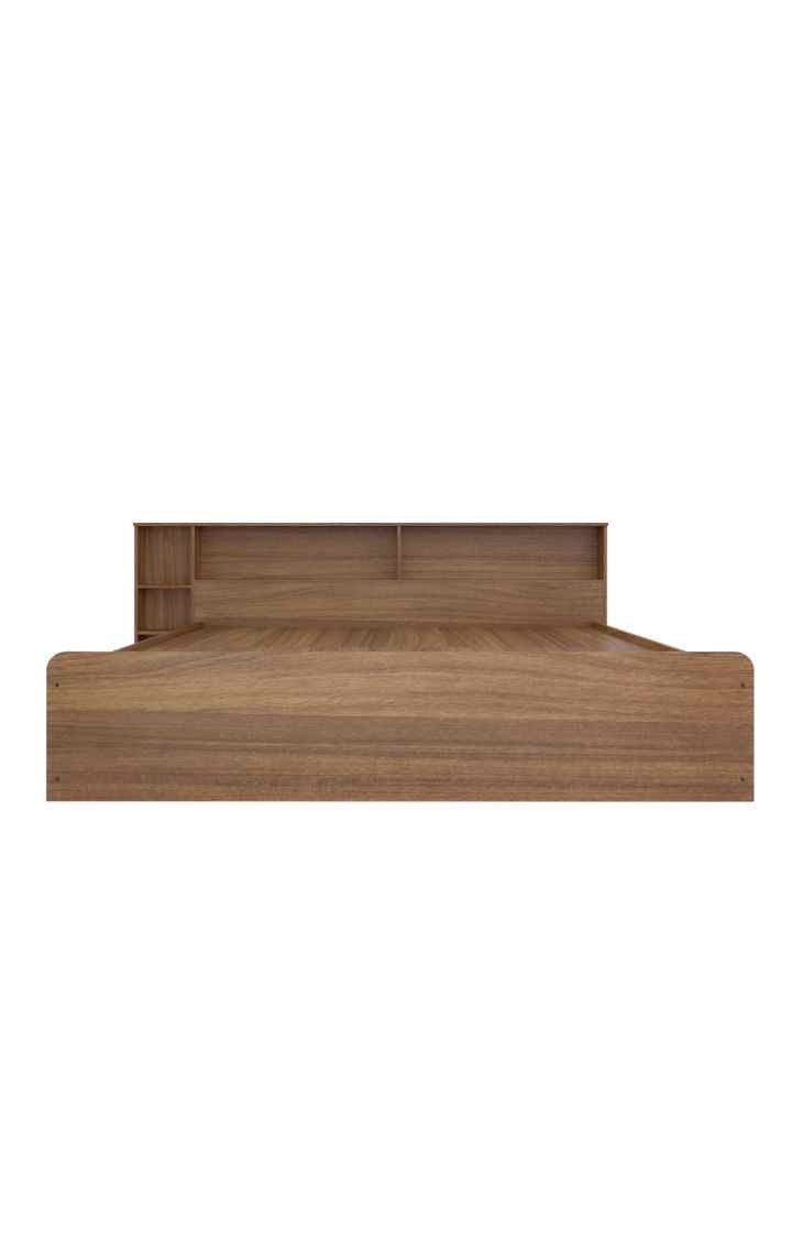 Yovalty Queen Size Storage Bed - Leno Teak
