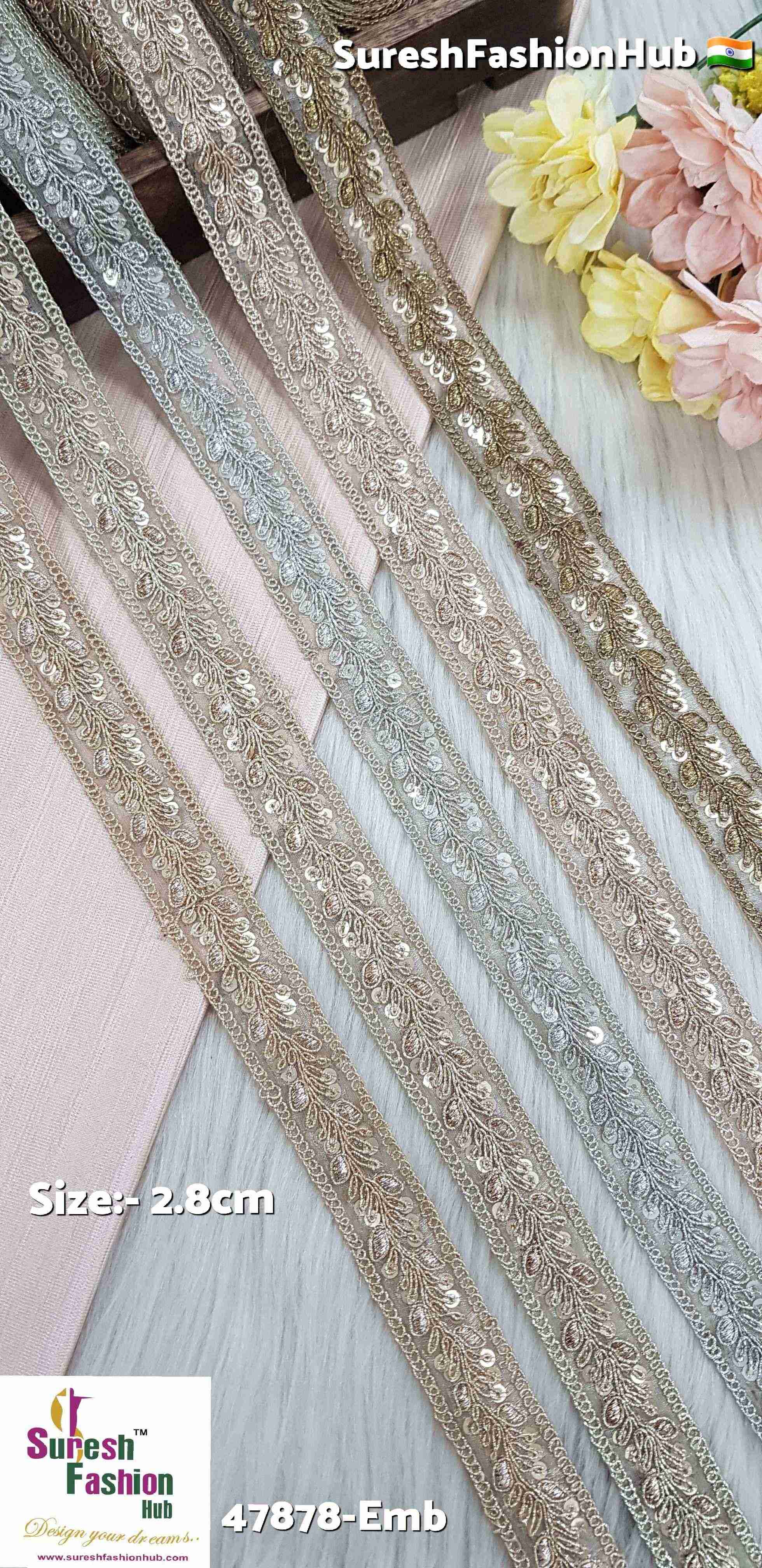 Water Gold Graceful Bloom Patti Lace