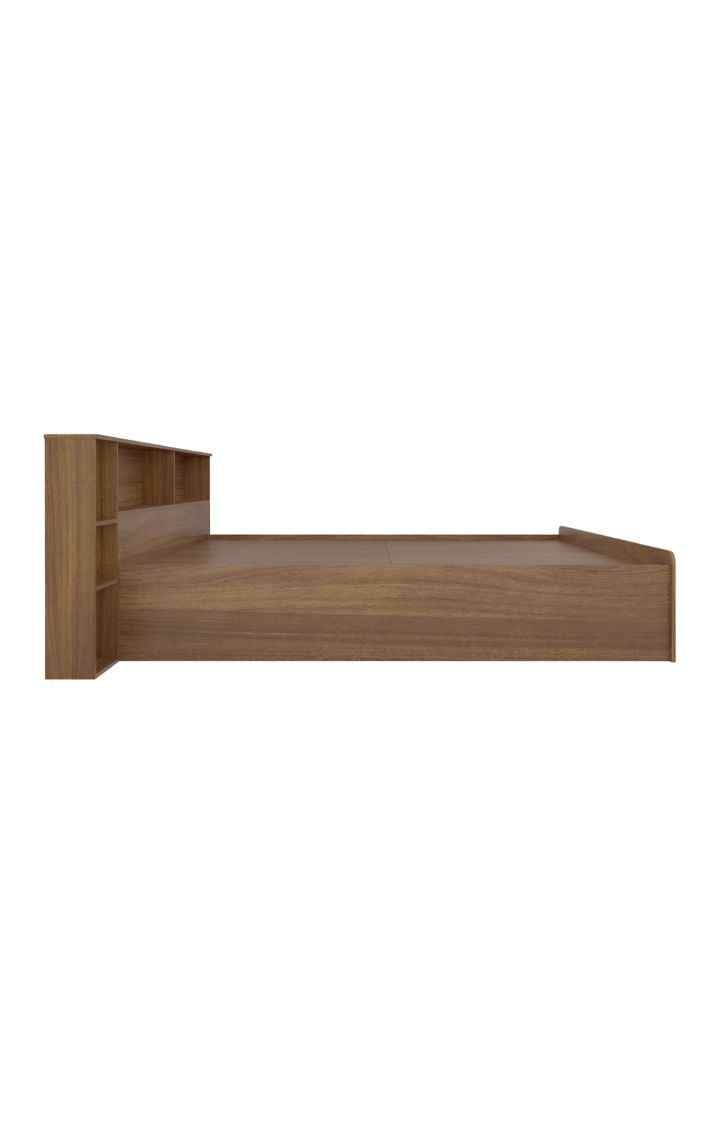 Yovalty Queen Size Storage Bed - Leno Teak