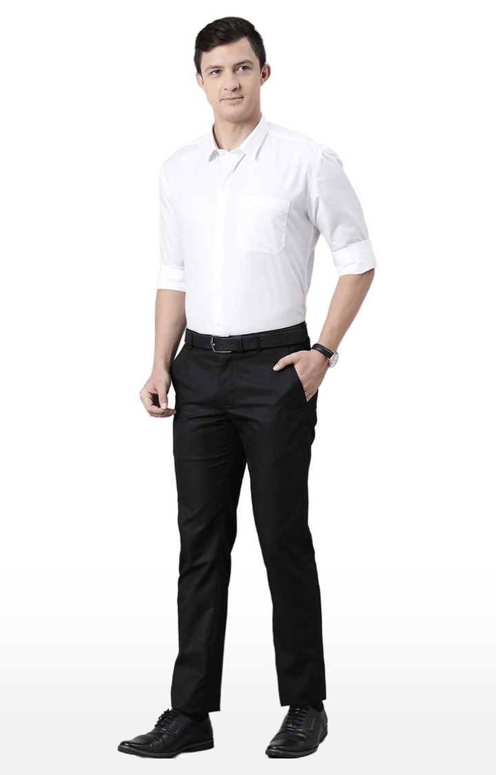 Men's white Cotton Solid Formal Shirt
