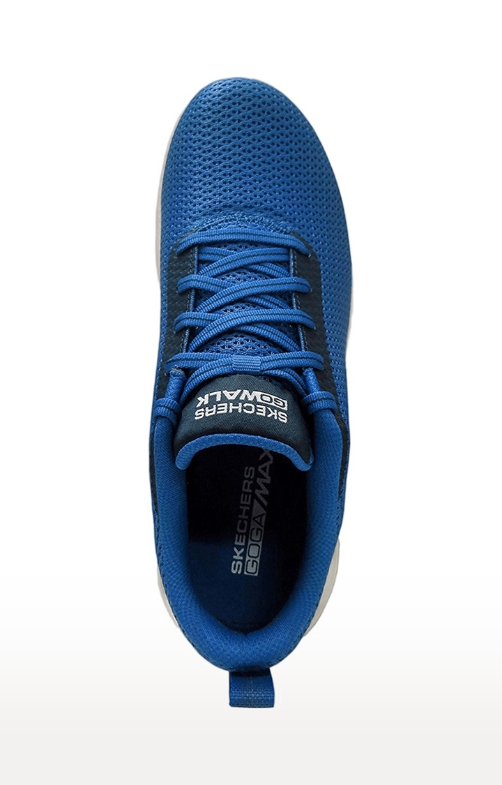 Skechers | Skechers Men's Go Walk Max-Effort Blue/Black/White Running Shoes 3