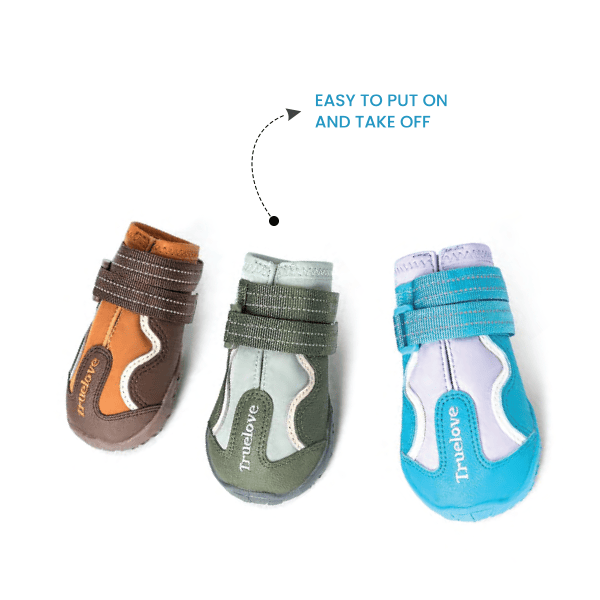 Barkbutler Truelove water resistance dog shoes with TPR Sole - Algiers Blue-Lavender